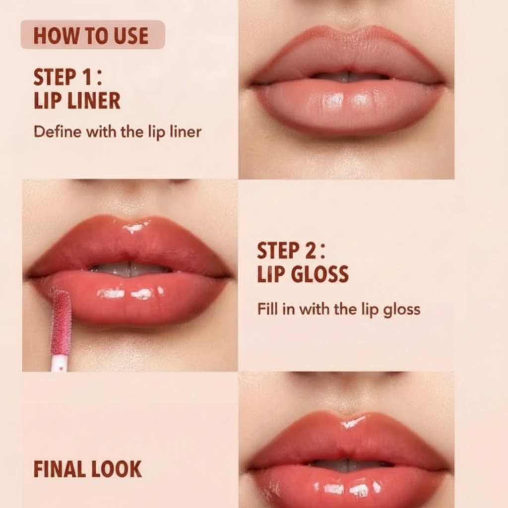 SHEGLAM Lip Rules Liner & Gloss Pen-Play Fair 2-In-1